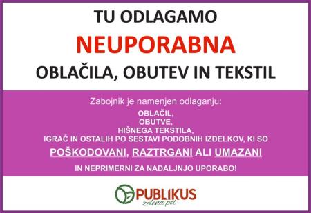 Po novem v dveh zabojnikih v Kamniku tudi zbiranje neuporabnih oblačil, obutve in tekstila 1
